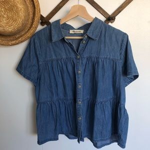 Madewell Tiered Denim Shirt